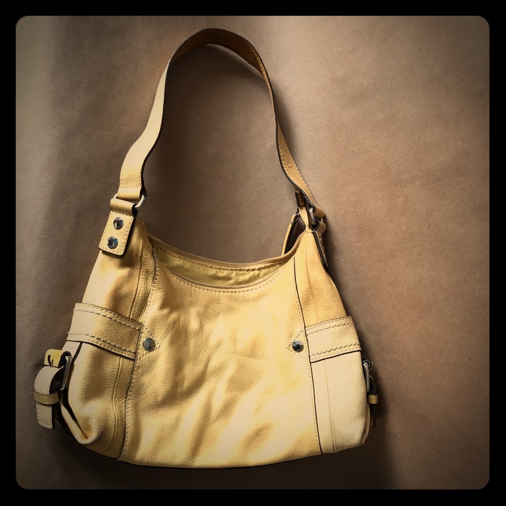 Fossil yellow leather purse